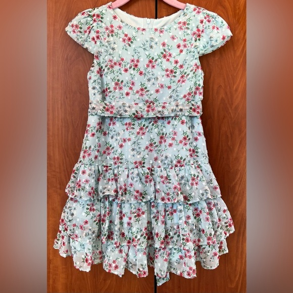 Rare Editions Other - Rare Editions - Floral ruffle cap sleeve dress (Size 5T)
